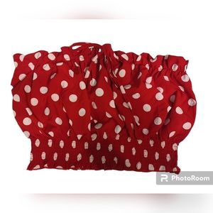 SHEIN Strapless Polka Dot Top 3X